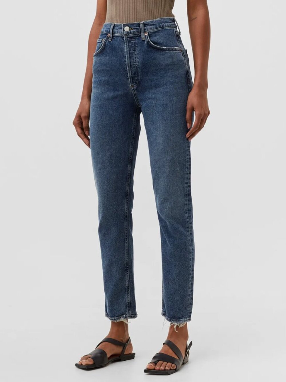 Agolde Riley High Rise Straight Leg Jeans size 27 (Long)